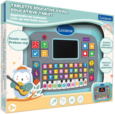 Lexibook ABC zweisprachiges Lerntablett mit Touchpanel und LED-Display zur Veranschaulichung von Spielinteraktionen auf Englisch und Französisch