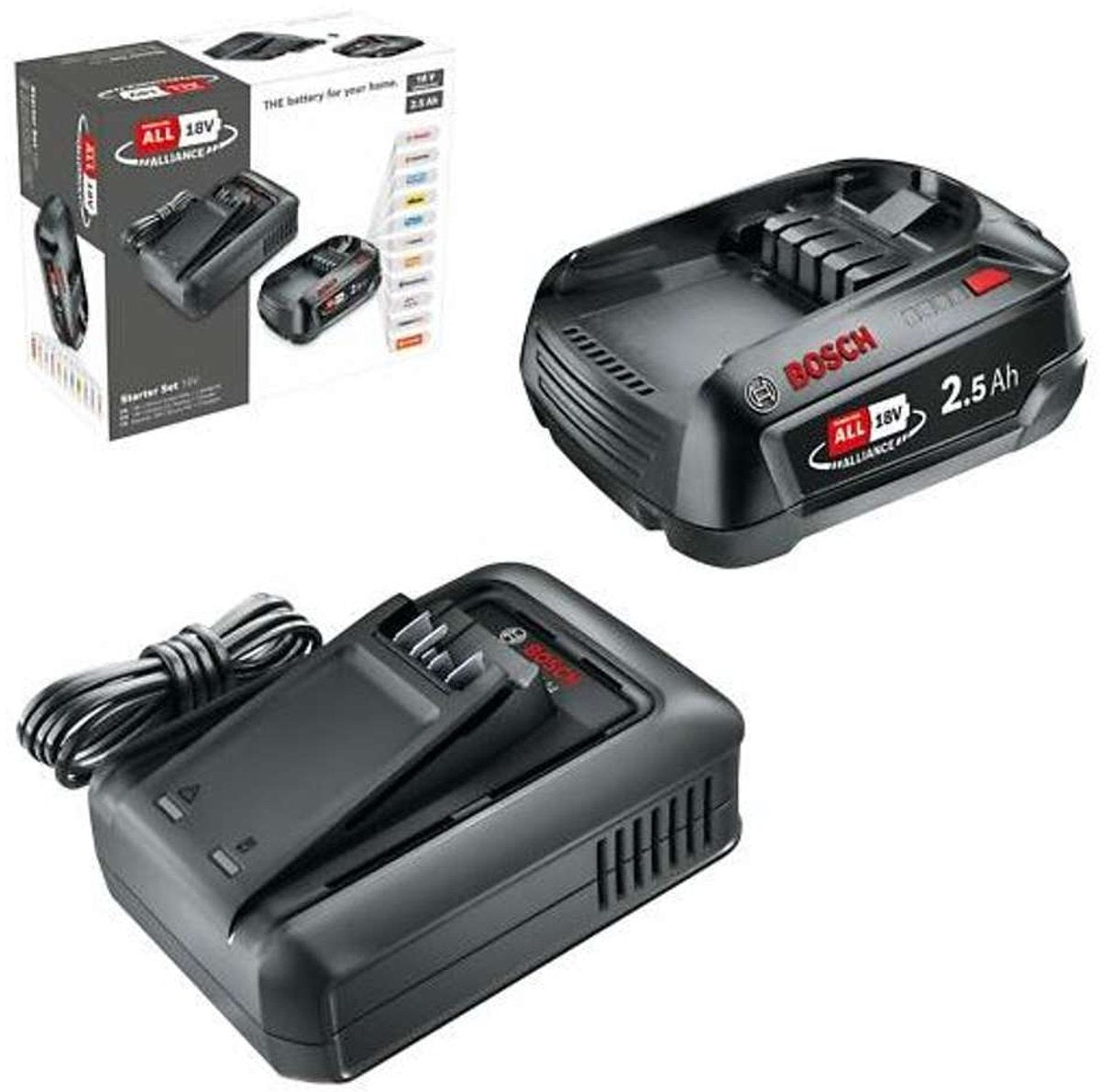 Grs Bosch Starter Set Battery Ladegerät 18V 2.5AH