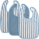 Meyco Baby Fat Stripe Lätzchen – 3er-Pack – Jacquard-Frottee – Jeansblau