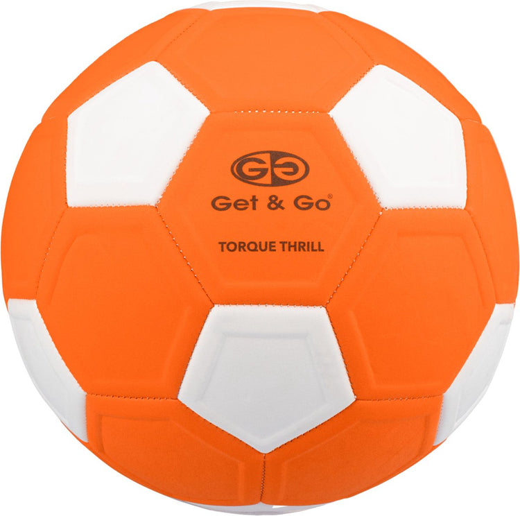 Get Go Curve Ball – Kickerball – orangefarbener Fußball – Curve Ball – Größe 4 – Durchmesser ca. 21 cm