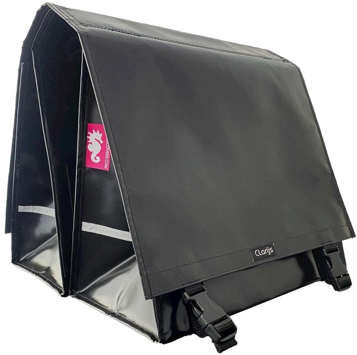 Clarijs Fahrradtasche Doppell PVC 40l mit Ausschnitt schwarz