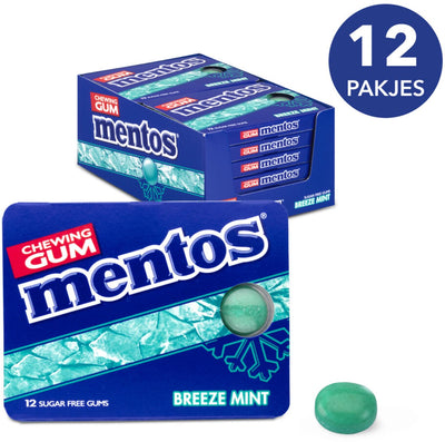 Mentos Gum Breeze Mint Blister (12 Stück)