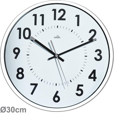 Orium by cep Wanduhr | Quarz | Durchmesser 30 cm | weiß