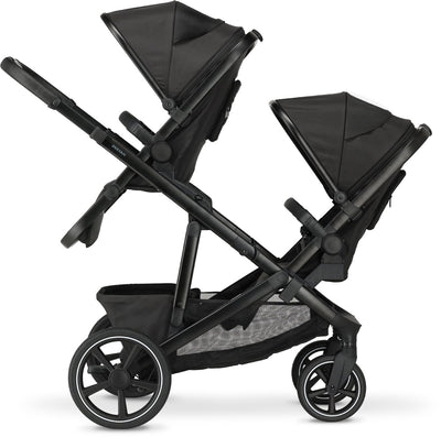 Deryan Evy V2 Duo Kinderwagen – erweiterbar – zusätzlicher Sitz – Schwarz