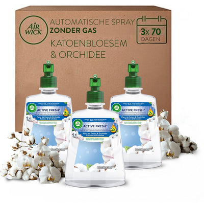 Air Wick – aktiver Frischlufterfrischer aus Baumwolle – 3 Nachfüllungen