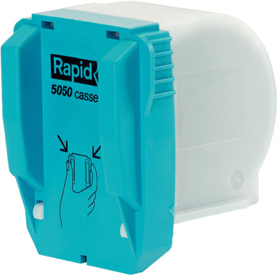 Rapid R5050 Heftklammernmagazin – zur Verwendung mit 5050e – inklusive 5.000 Heftklammern – blau