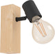 Eglo Townshend 3 Spot – E27 – 16,5 cm – braun schwarz – FSC-Holz
