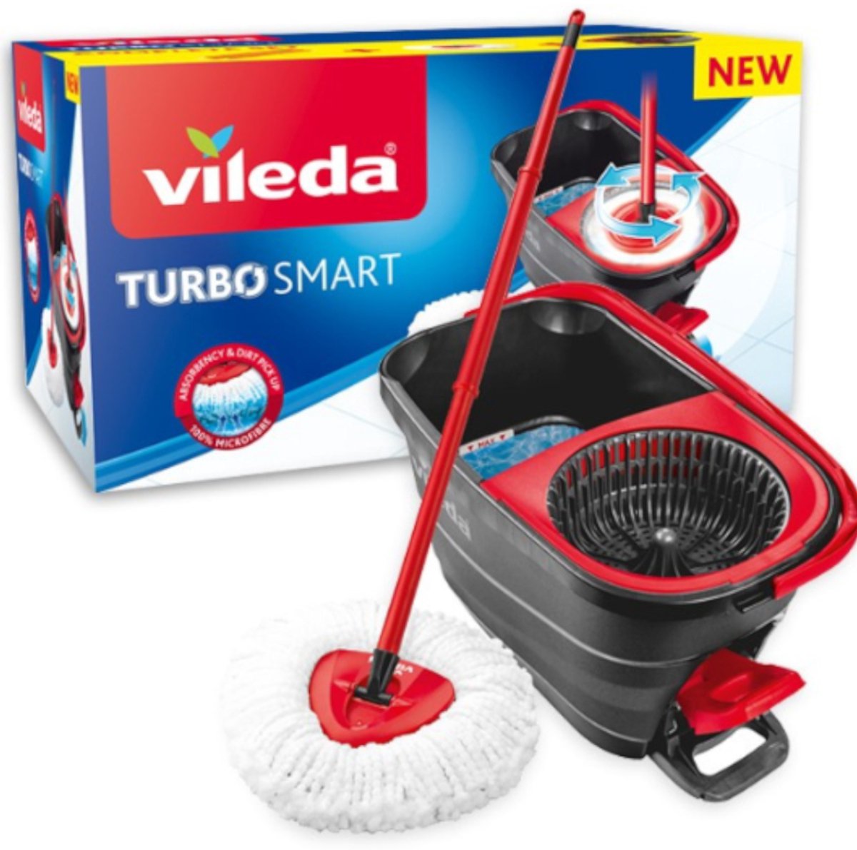 Vileda Turbo Spin Smart Mop und Eimer-Set