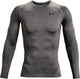 Under Armour UA HG Armour Comp LS-Gry Herren-Sportshirt – Carbon Heather – Schwarz