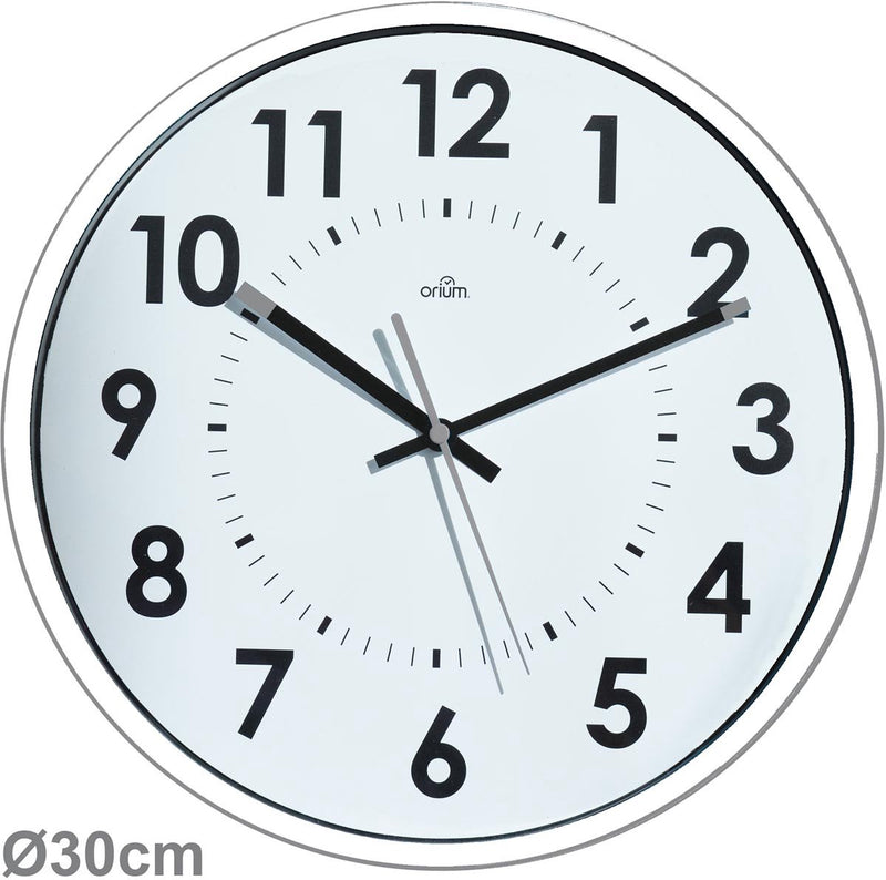 Orium by cep Wanduhr | Quarz | Durchmesser 30 cm | weiß