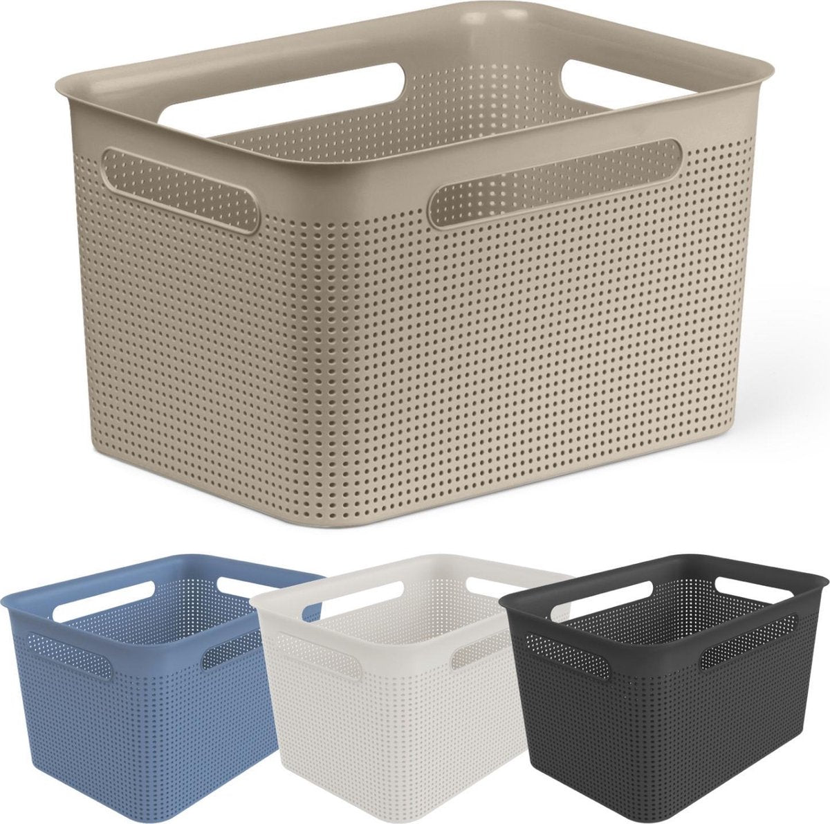 Rotho Brisen Aufbewahrungskorb 36x26,2x21,1 cm 16l weiß