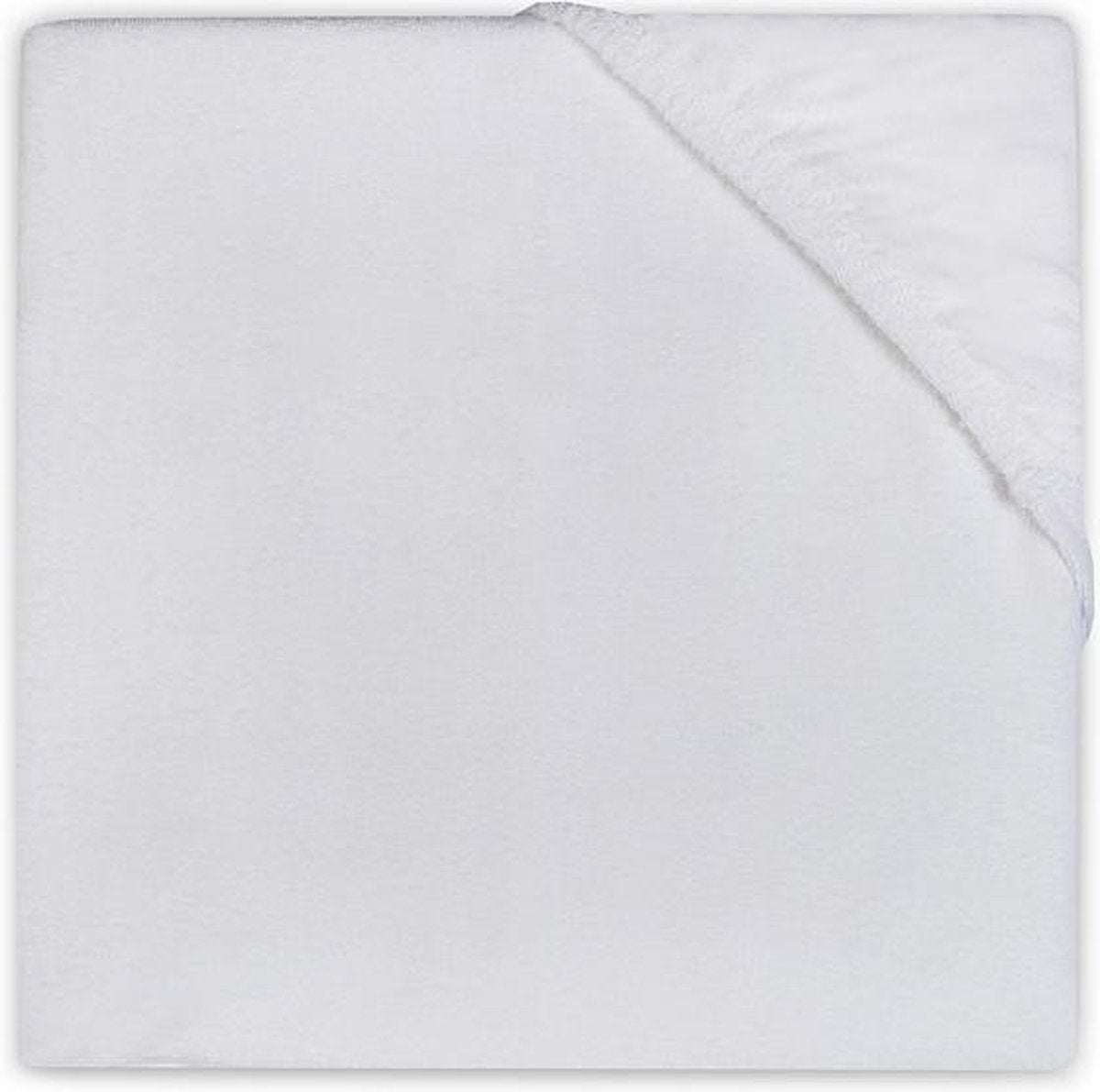 Jollein Spannbettlaken Molton-Kinderbett 40x80 90cm – weiß