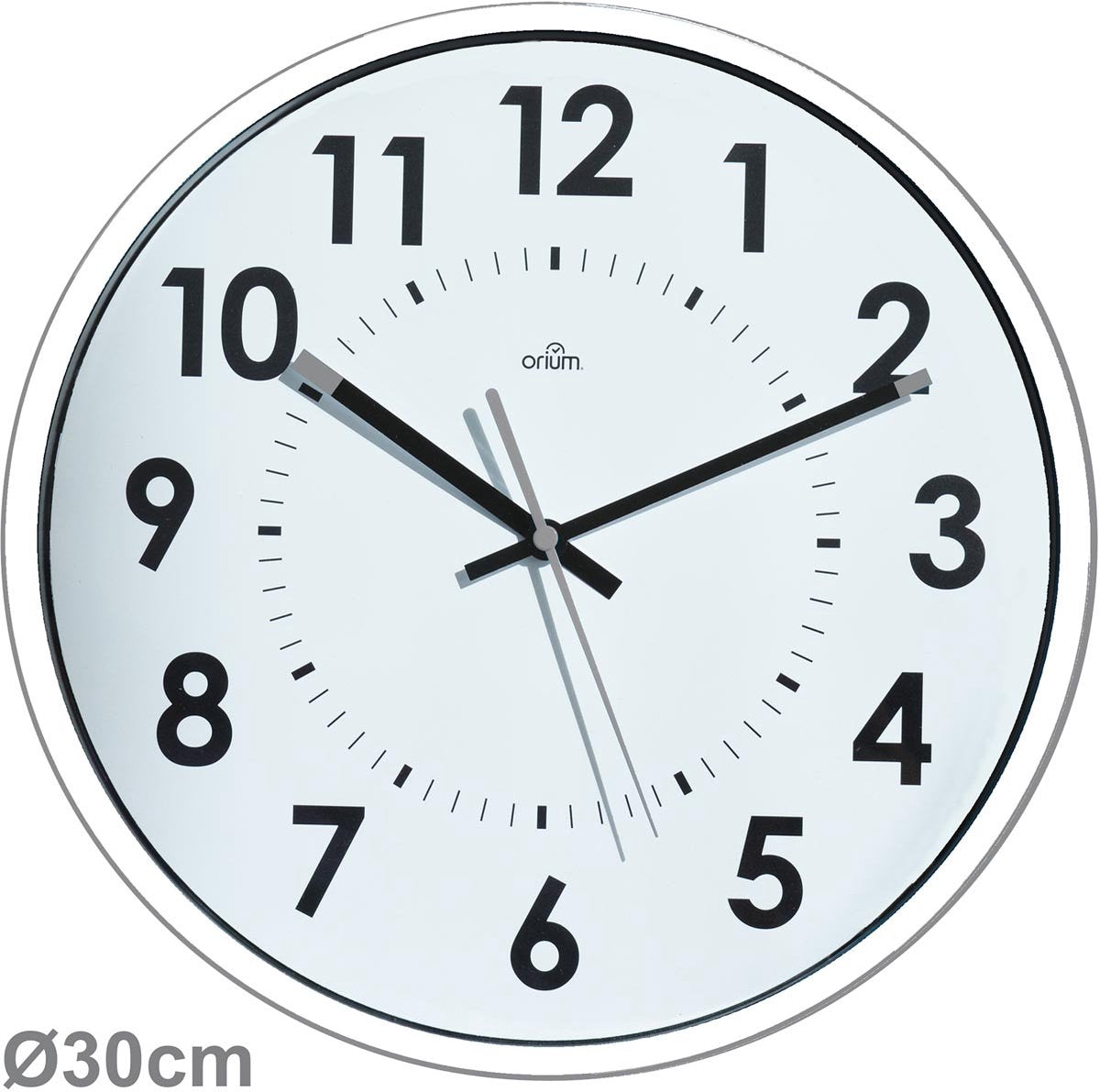 Orium by cep Wanduhr | Quarz | Durchmesser 30 cm | weiß