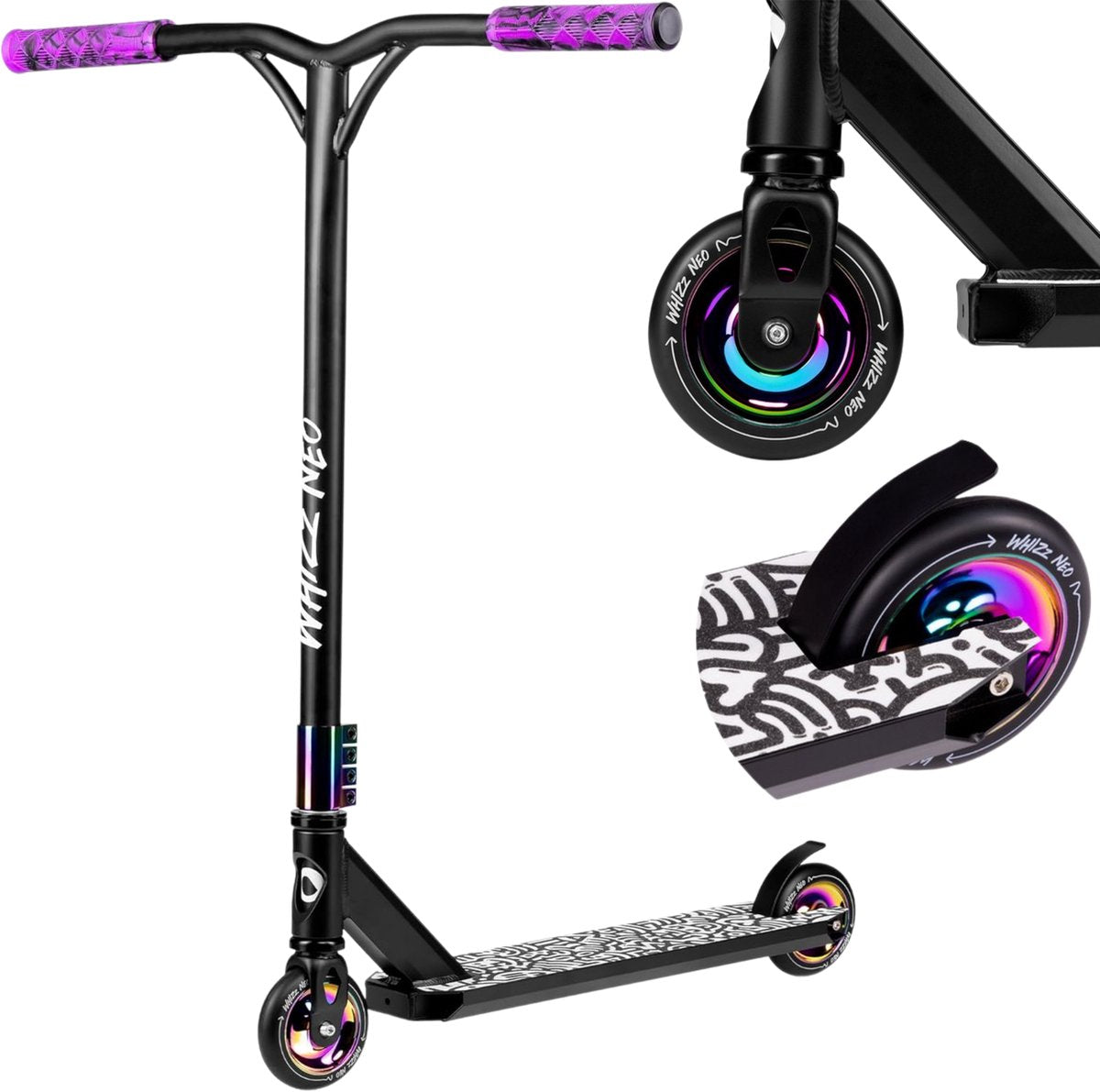 Lionelo Whiz-Roller – 110-mm-PU-Räder – T-Lenker – 100 kg Tragfähigkeit – ABEC-9-Lager – für Jungen und Mädchen