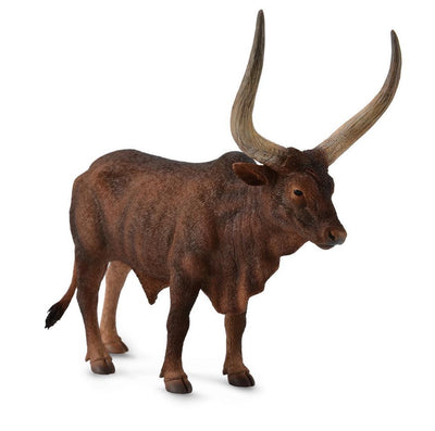 Collecta-Figur – Watusi-Rinderbulle – (l) – Nutztiere – handbemalt – Miniatur