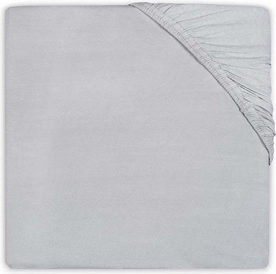 Jollein – Baby-Spannbettlaken für Kleinkinderbetten, Jersey (weiches Grau) – Baumwolle – Spannbettlaken für Kleinkinder, Spannbettlaken für Juniorbetten – 70 x 140 x 75 x 150 cm
