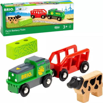 Brio World Bauernhofzug mit Batterien - Spielzug für Kinder ab 3 Jahren - 36018