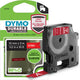 Dymo Original D1 langlebige Etiketten | weißer Text auf rotem Etikett | 12mm x 3m | selbstklebende Etiketten für den Etikettendrucker Label Manager | Hergestellt in Europa