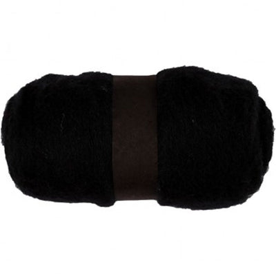 Creativ Company kardierte Wolle, schwarz, 100 gr 1 Knäuel