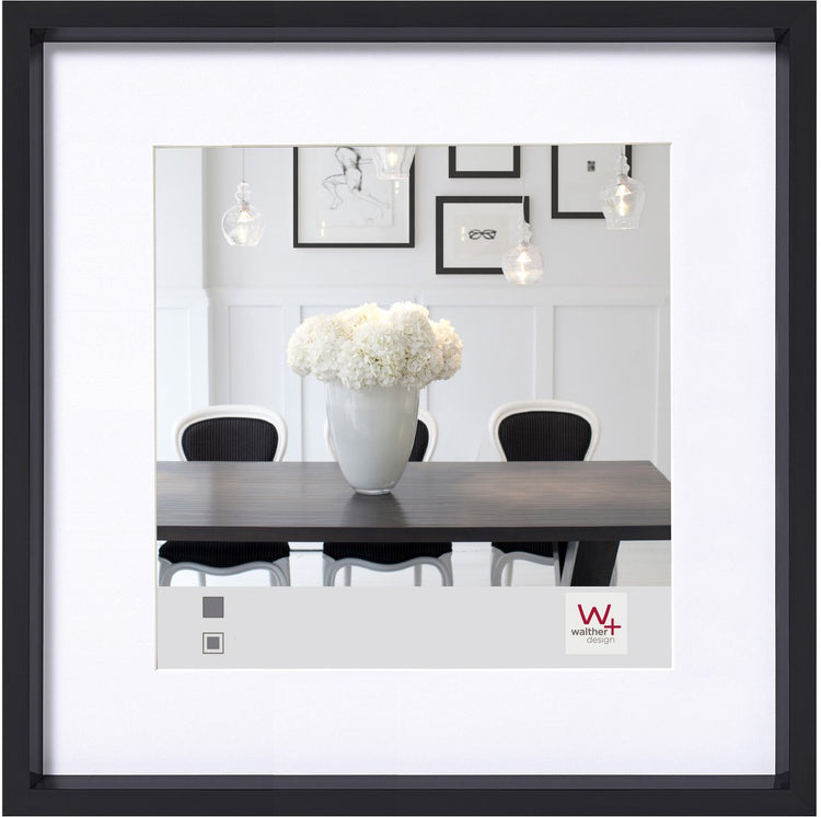 Walther Steel Style - Kunststoffrahmen - Fotogröße 20x20 cm - Schwarz