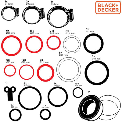 Black+decker Luftschlauchset 18-teilig