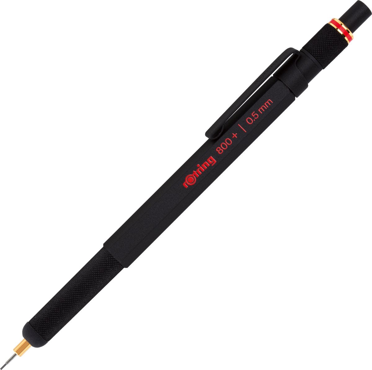 Rotring 800+ Druckbleistift und Touchscreen – 0,5 mm – schwarzes Metallgehäuse
