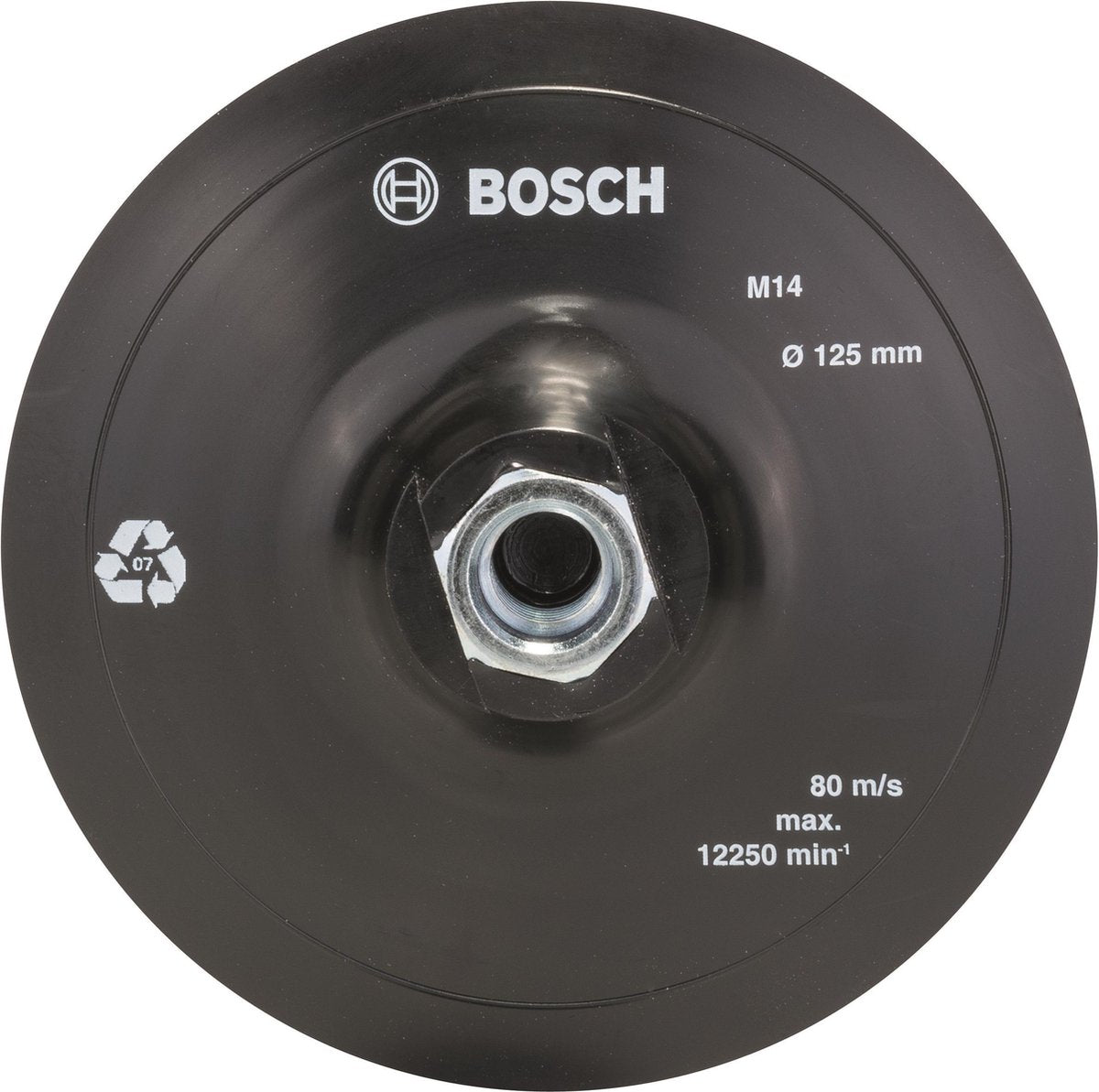 Bosch Zubehör Gummi-Schleifteller für Winkelschleifer, Klettsystem | 125 mm – 2609256272