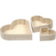 Creativ Company Herzschalen, H: 13-25 cm, T: 5-5,2 cm, 3 Stück 1 Box