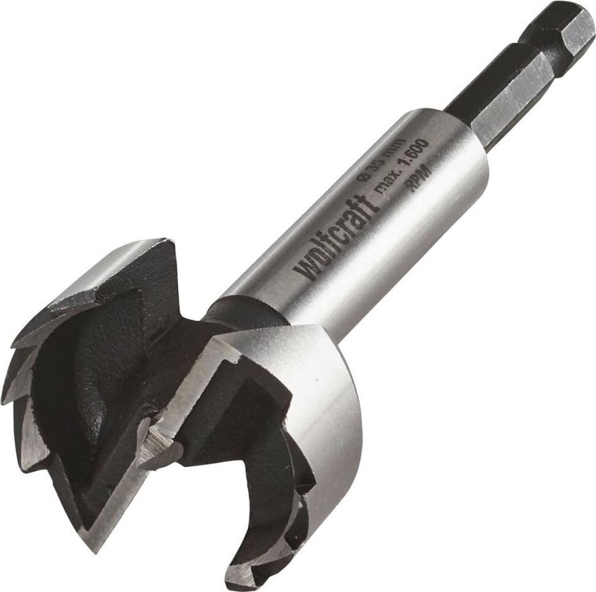 Wolfcraft - Holzzylinderbohrer ø 35 mm - Forstnerbohrer - Scharnierbohrer - Sechskantschaft - 3310000