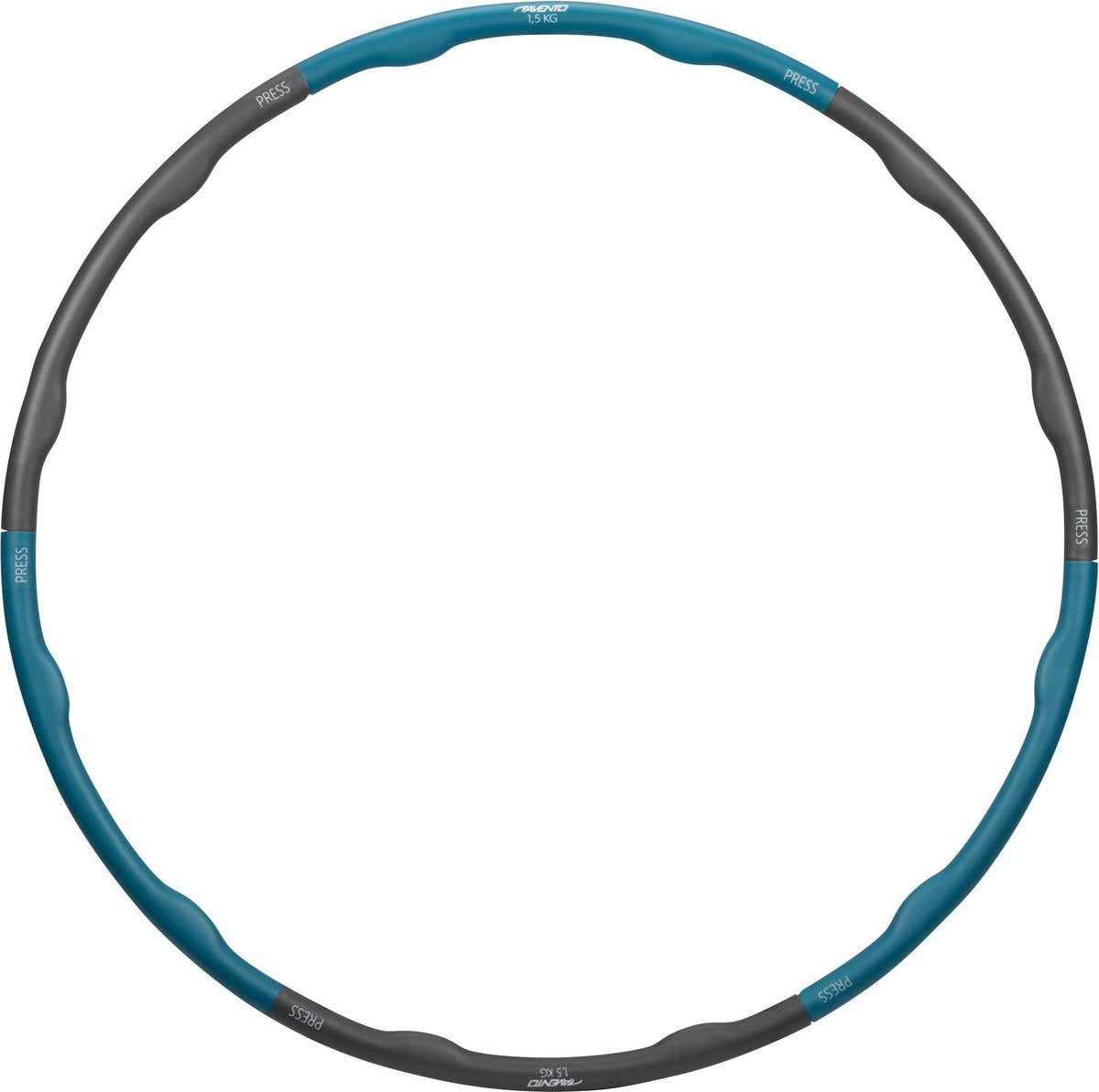 Avento Fitness Hula Hoop - 1,5 kg - Blaugrau - Durchmesser 100 cm