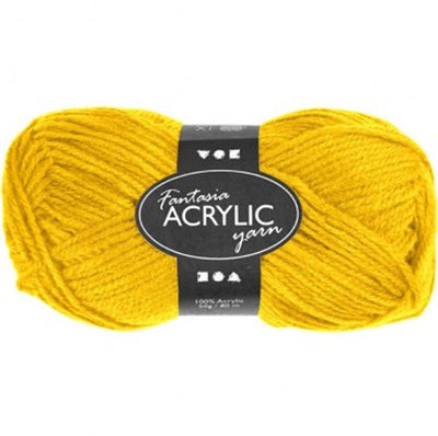 Acrylgarn gelb 50gr, 80 m
