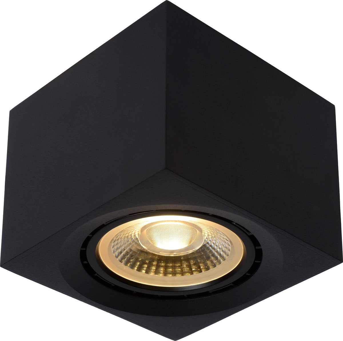 Lucide Fedler – Deckenstrahler (Deckenleuchte) – LED dimmbar bis warm – GU10 (ES111) – 1 x 12 W, 2200 K, 3000 K, Schwarz