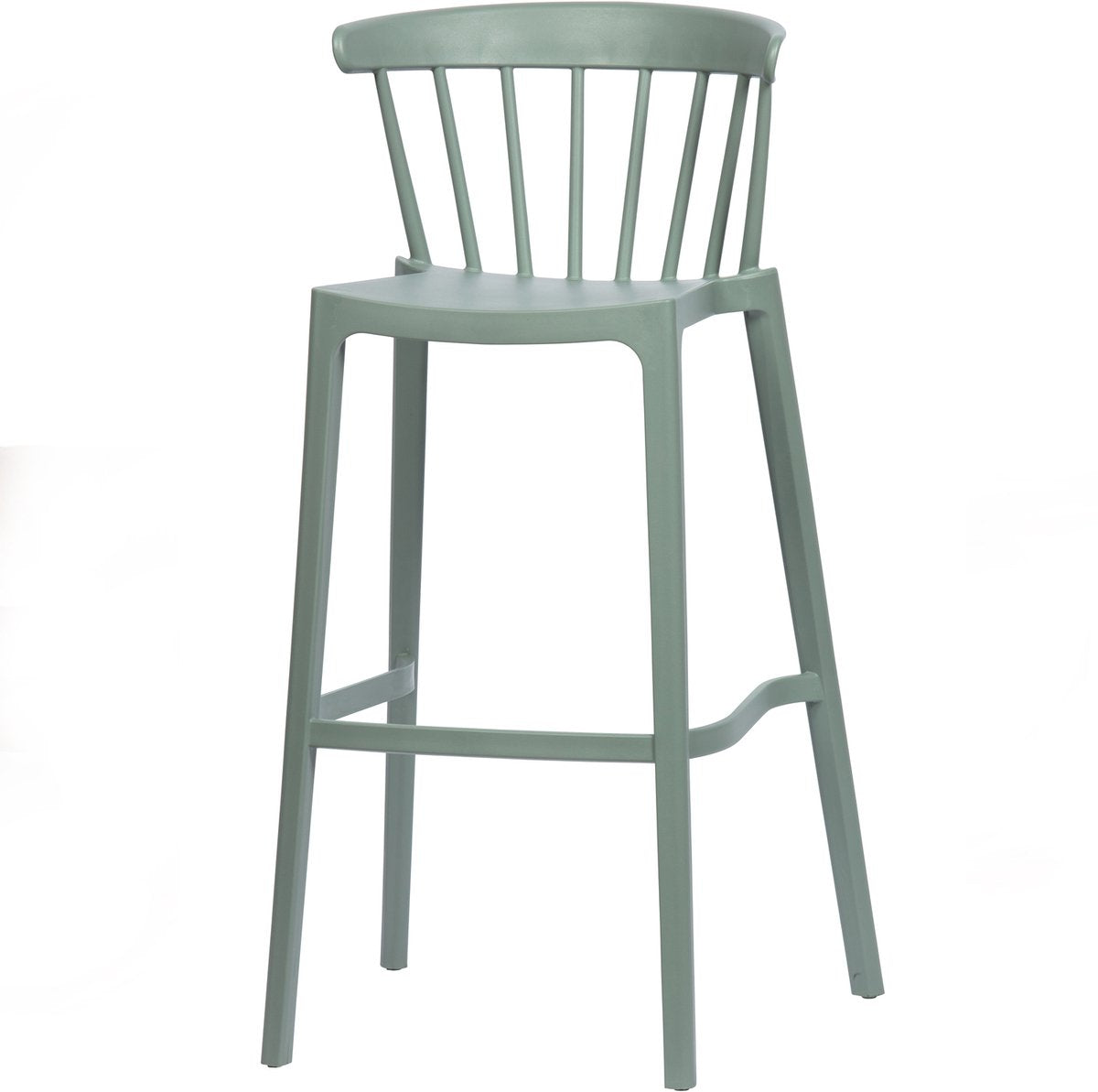 Woood Bliss Barstuhl für drinnen und draußen – Kunststoff – Jadegrün – 103 x 54 x 51 cm