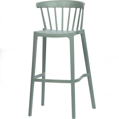 Woood Bliss Barstuhl für drinnen und draußen – Kunststoff – Jadegrün – 103 x 54 x 51 cm