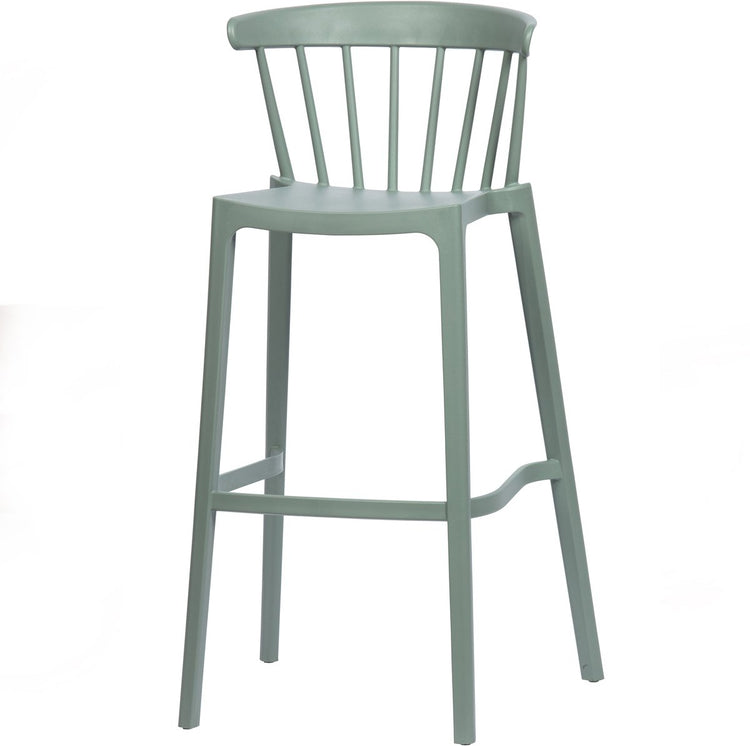 Woood Bliss Barstuhl für drinnen und draußen – Kunststoff – Jadegrün – 103 x 54 x 51 cm