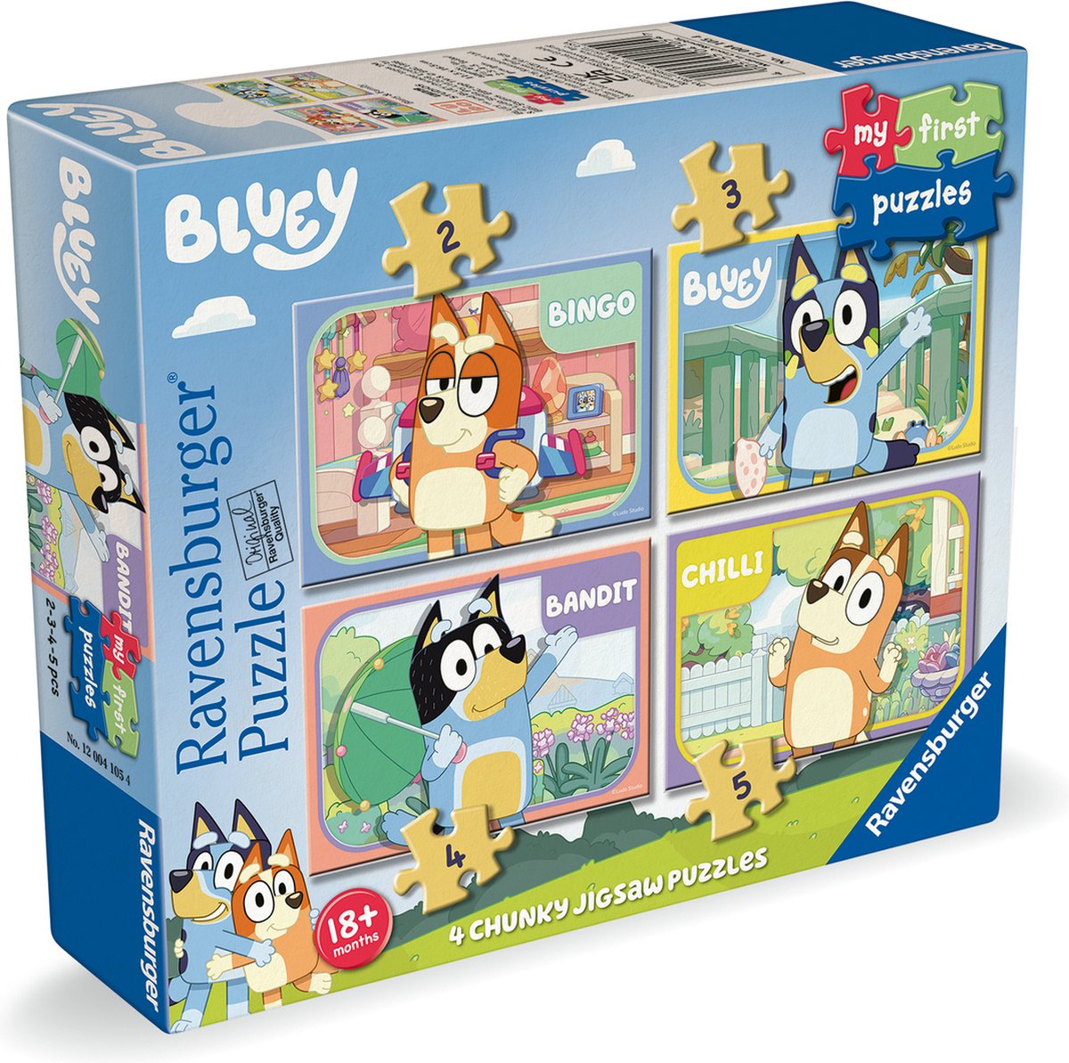Ravensburger Jigsaw Puzzle Mein erstes Rätsel 4in1 Bluey
