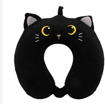 Itotal Nackenkissen schwarze Katze schwarze Katze 33 x 28 x 18 cm Entspannung | einzigartiges Nackenkissen
