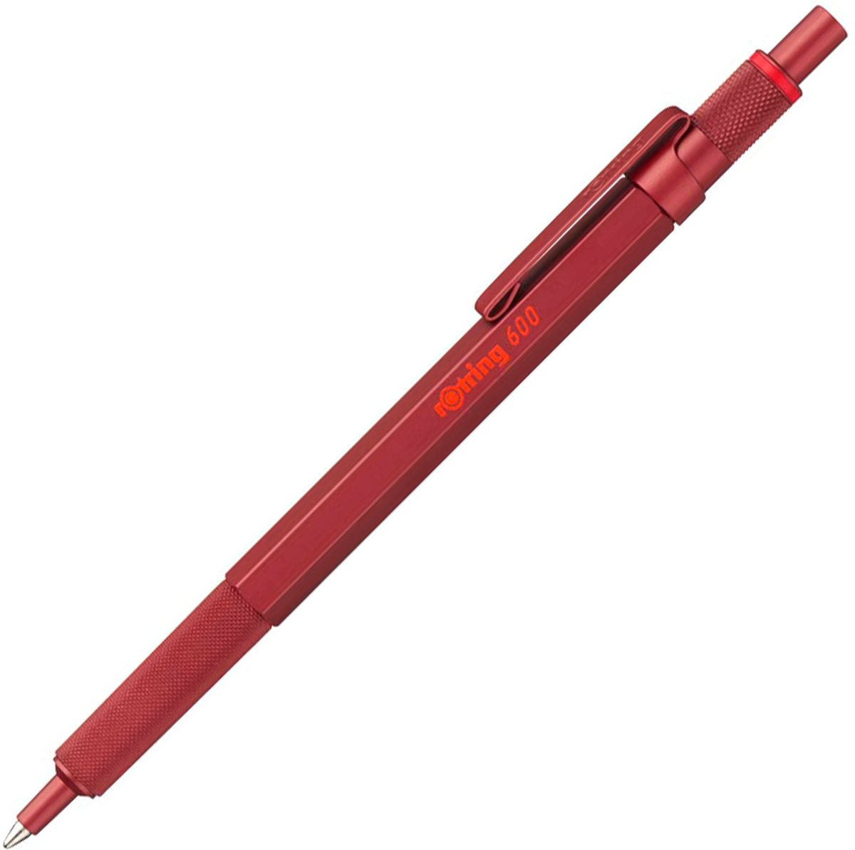 Rotring 600 Kugelschreiber | mittlerer Punkt | schwarze Tinte | rotes Gehäuse | nachfüllbar