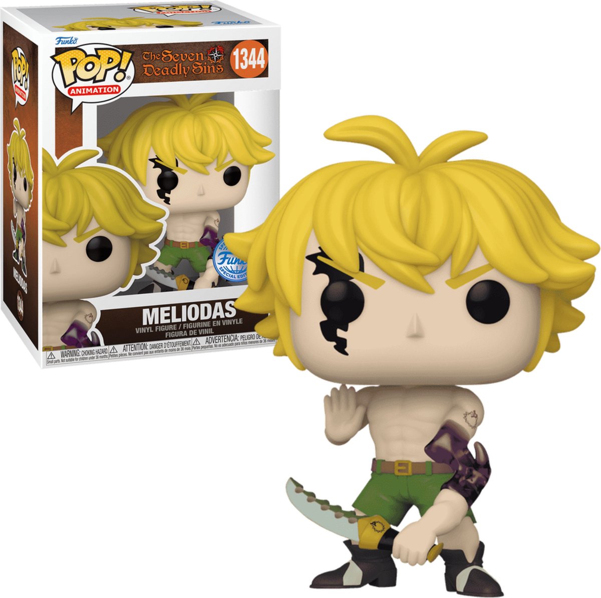 Funko-Pop! Sieben Todsünden – Meliodas (Dämonenmodus), exklusive Sonderausgabe Nr. 1344
