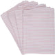 Arti casa Servietten 4er-Set – 35 x 35 cm – wiederverwendbar – Baumwollpolyester – gestreift rosa