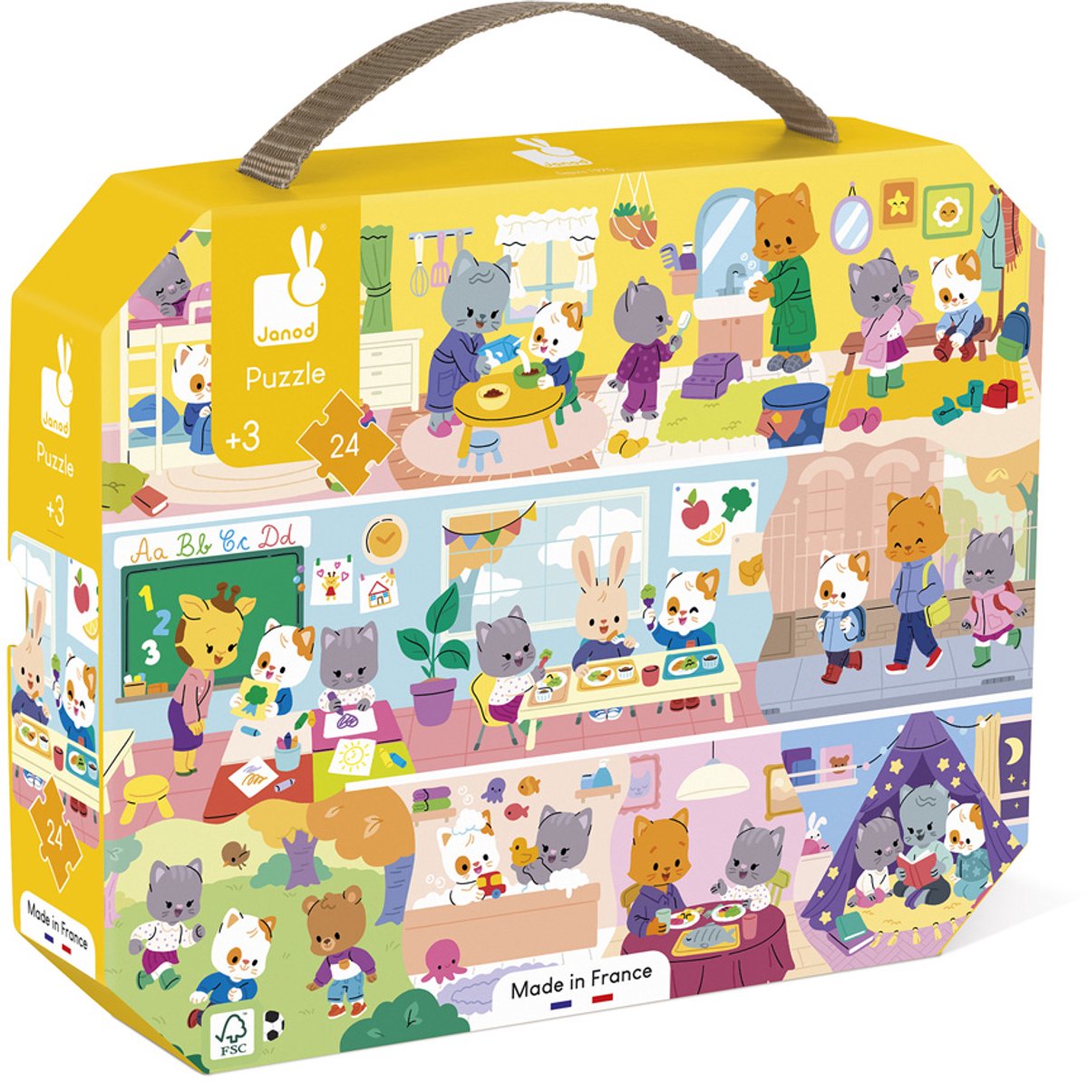 Janod - Puzzle - Tagesablauf - 24 Teile