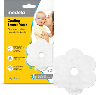 Medela Kühlende Brustmaske – Kühlende Brustmaske für empfindliche Brüste – Einweg – 2 Stück