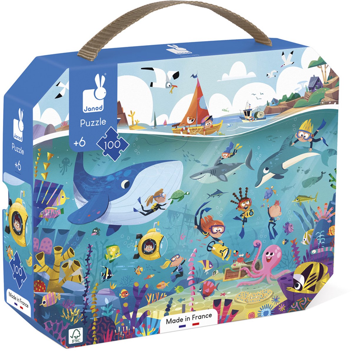 Janod - Puzzle - Meeresboden - 100 Teile