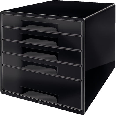 Leitz Schreibtischwürfel - 5 Schubladen - Schwarz