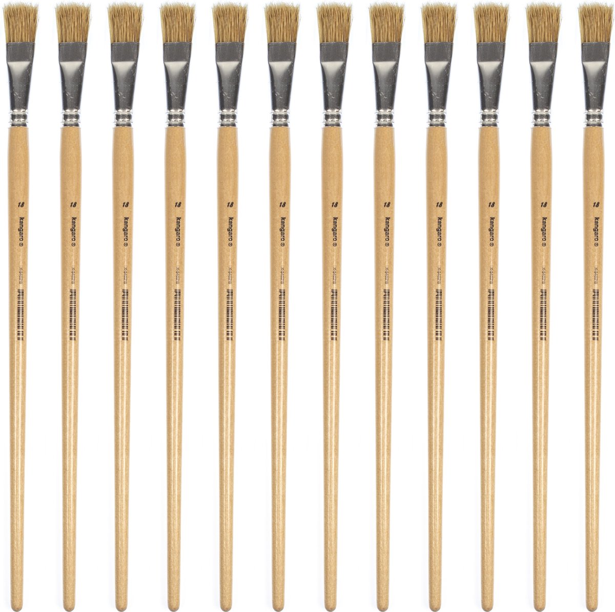 Kangaro Lyonse Pinsel Nr. 18 – lackiertes Holz – Schachtel mit 12 Stück – k-840218