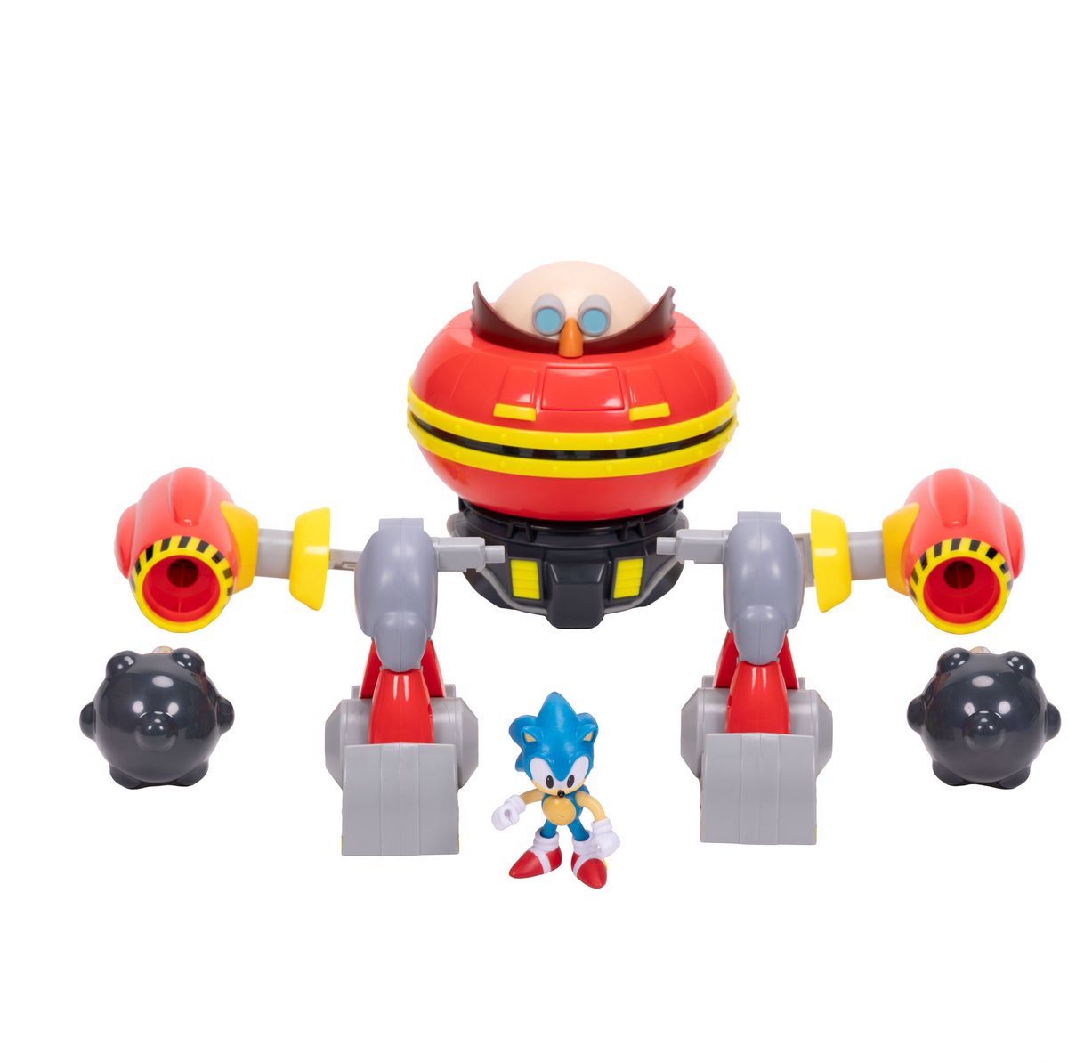 Jakks Sonic - Riesen Eggman Roboter-Kampfspielzeugset 23 cm mit 6 cm großer Sonic-Figur