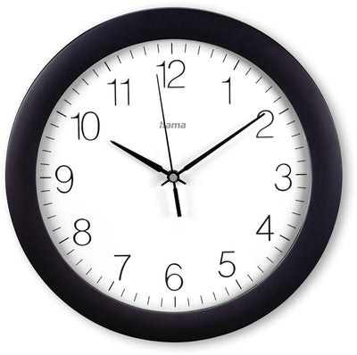 Hama Wanduhr - Teneriffa - funkgesteuertes DCF - Schwarz