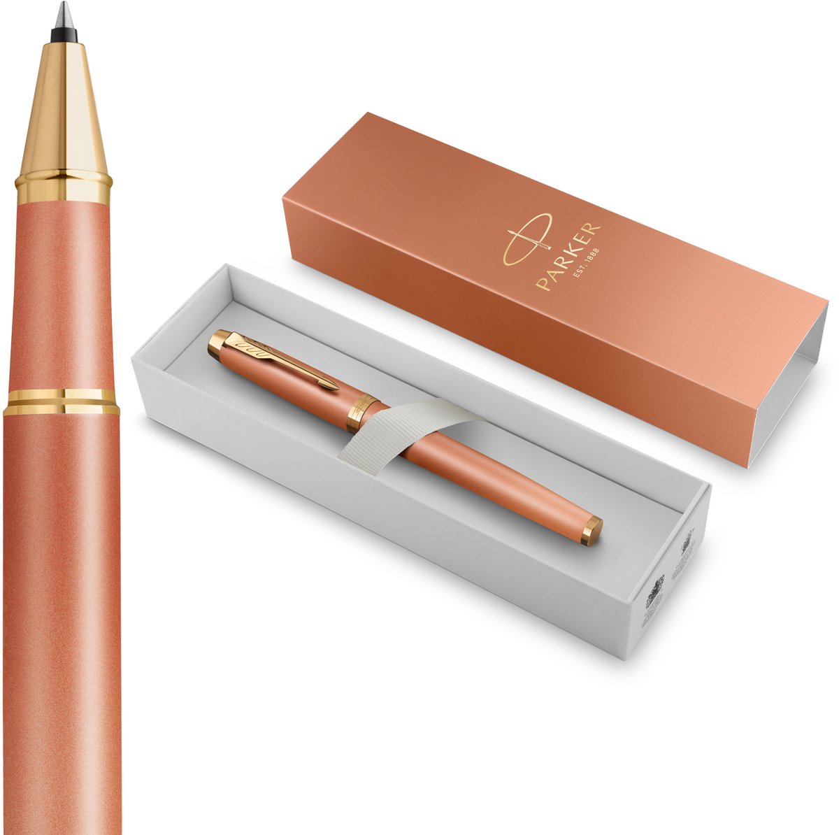 Parker, ich schreibe Rituals Tintenroller | erfrischendes Orange-Finish mit Farbverlauf und goldenen Details | feine Feder | schwarze Tinte | Geschenkverpackung