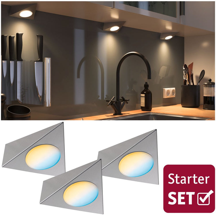 Paulmann Clever Connect LED-Spot Trigo Tunable White 3x2,1W 12VA Nickel gebürstet