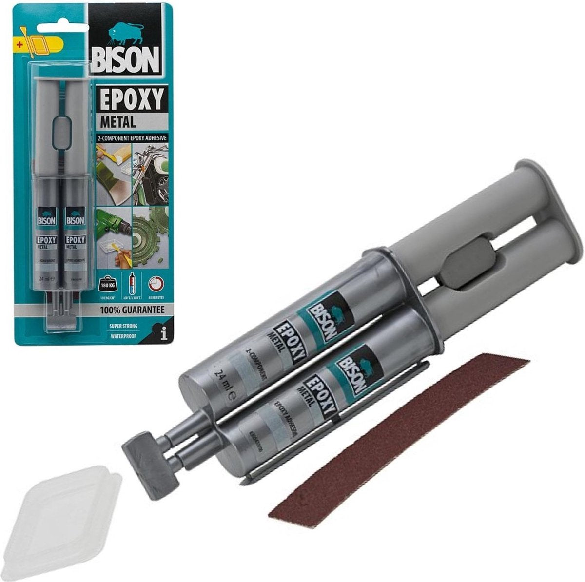 Bison Epoxid-Metallkleber – 2-Komponenten-Kleber – 24 ml